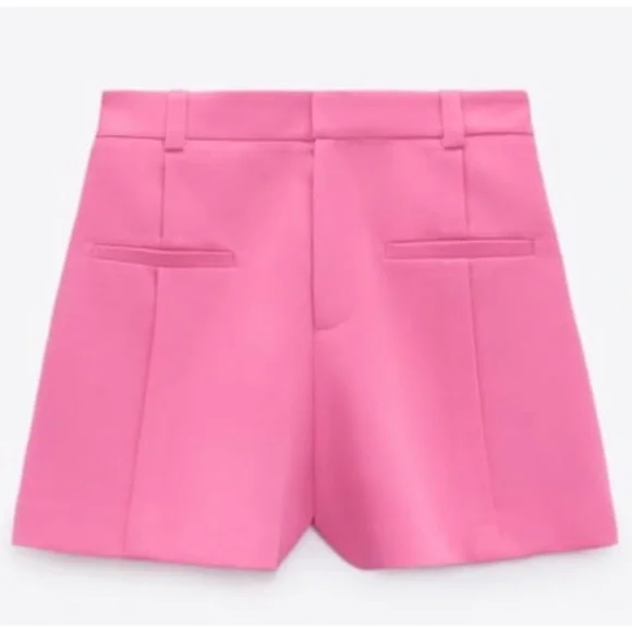 ZARA • Bubblegum Pink Super High-Waisted Mini Shorts, XS - Picture 5 of 16